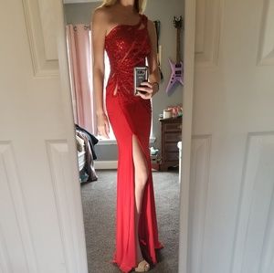 Red prom dress size 0